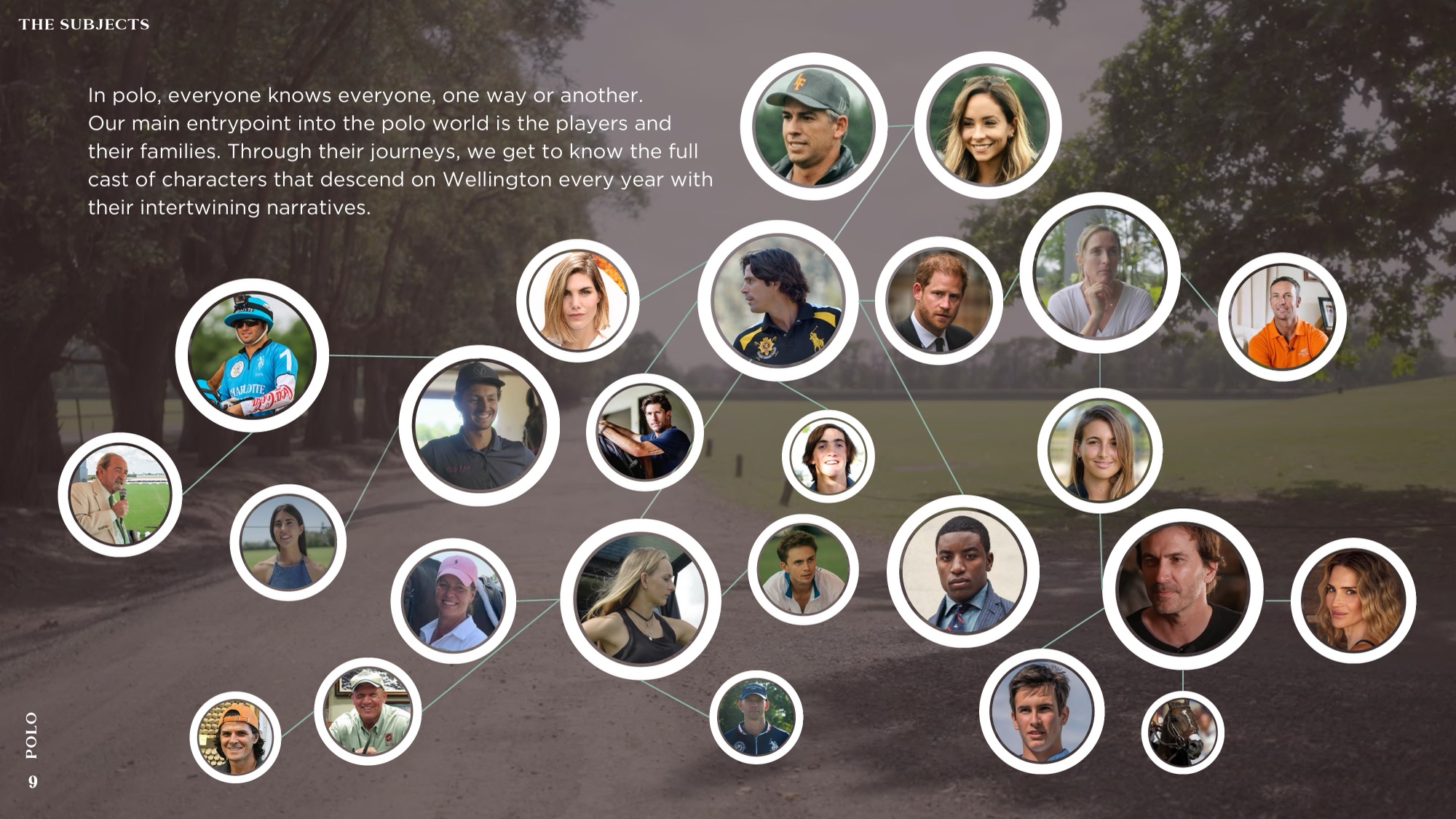 Deck spread mapping the cast and their relationships
